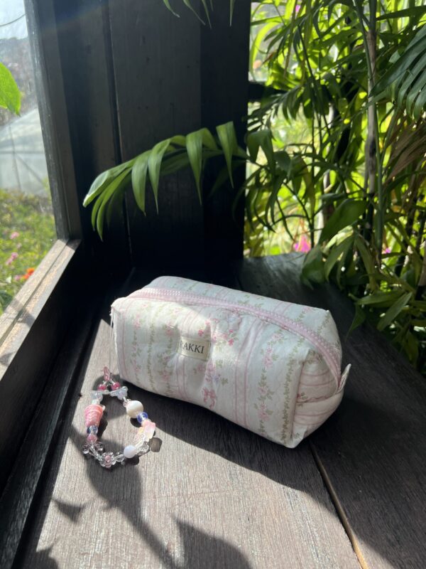 túi makeup pouch hồng