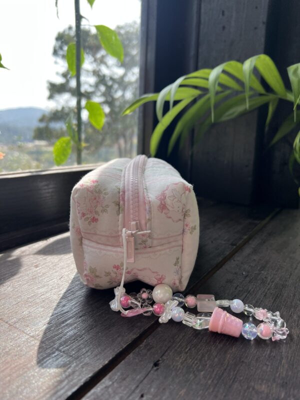 túi makeup pouch hồng