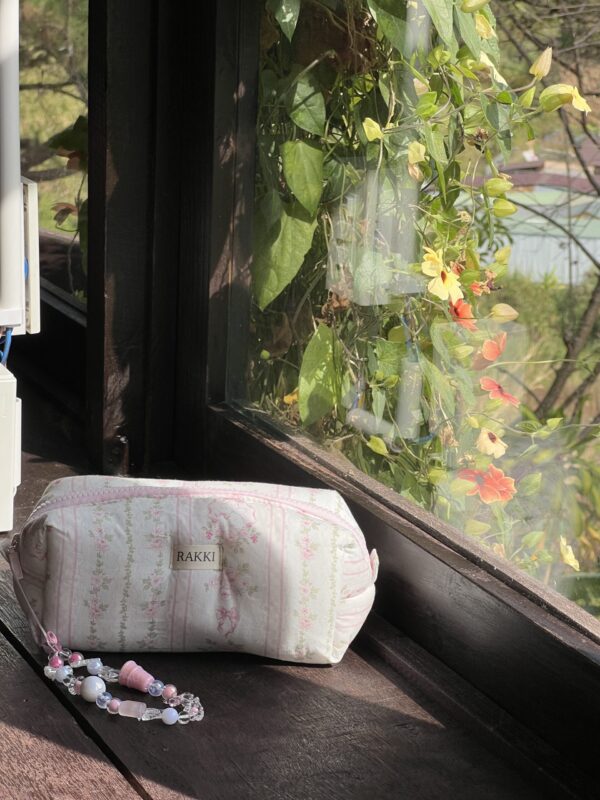 túi makeup pouch hồng